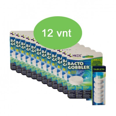 BACTO GOBBLER bakterijų tabletės nuotekoms, MAXI pakuotė (kaina nurodyta 1 vnt.) 